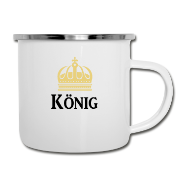 Partnerlook Emaille Tasse - Partnerlook König