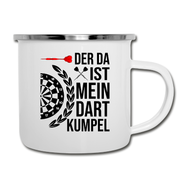 Partnerlook Emaille Tasse - Dart Partnerlook