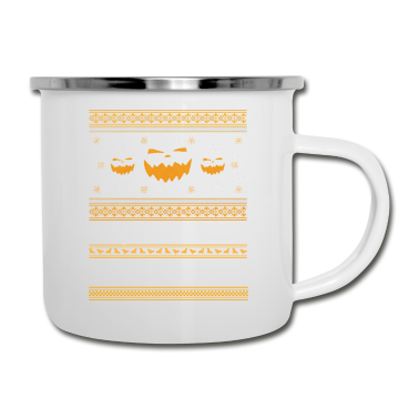Partnerlook Emaille Tasse - Queen Of The Pumpkins Ugly Halloween Partnerlook