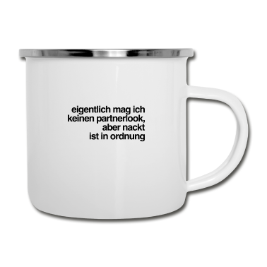 Partnerlook Emaille Tasse - Partnerlook nur ohne Kleider