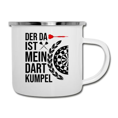 Partnerlook Emaille Tasse - Dart Partnerlook