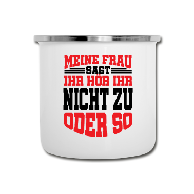 Partnerlook Emaille Tasse - Valentinstag Partnerlook Statement