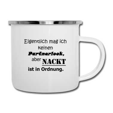 Partnerlook Emaille Tasse - Partnerlook: nackt