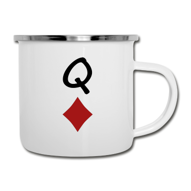 Partnerlook Emaille Tasse - King Queen Partnerlook