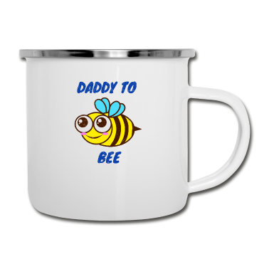 Partnerlook Emaille Tasse - Schwangerschaftsankündigung Daddy to Bee Matching