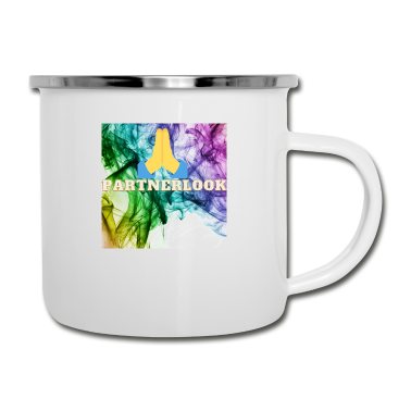 Partnerlook Emaille Tasse - PartnerLook Emoji
