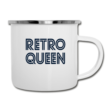 Partnerlook Emaille Tasse - Retro Queen Partnerlook