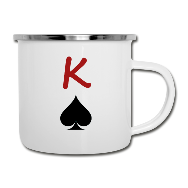 Partnerlook Emaille Tasse - King Queen Partnerlook