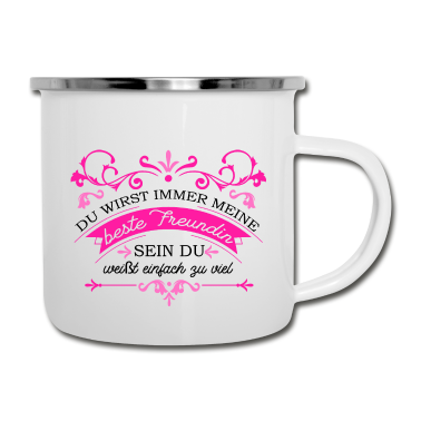 Partnerlook Emaille Tasse - Partnerlook Beste Freundinnen