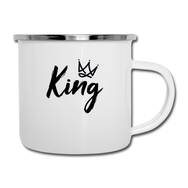 Partnerlook Emaille Tasse - Partnerlook Paar King