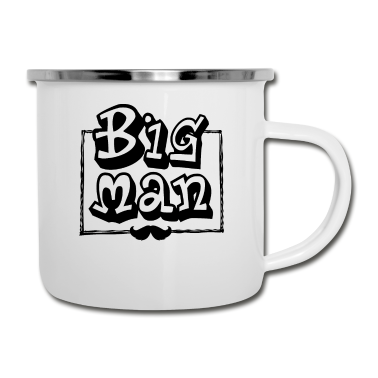 Partnerlook Emaille Tasse - Big Man Vater Sohn Partnerlook