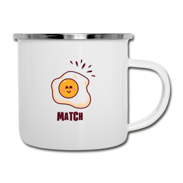 Partnerlook Emaille Tasse - Spiegelei Partnerlook Paare