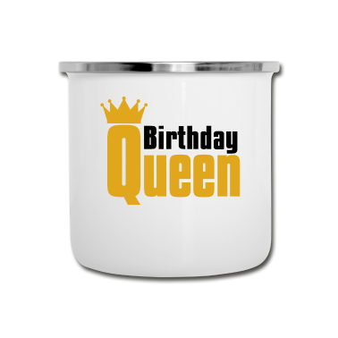 Partnerlook Emaille Tasse - Geburtstag Königin Geburtstagskind Partnerlook