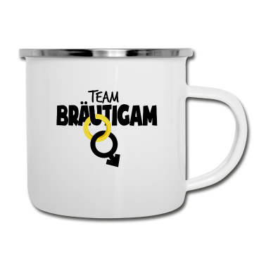 Partnerlook Emaille Tasse - Team Bräutigam Partnerlook Junggesellenabschied
