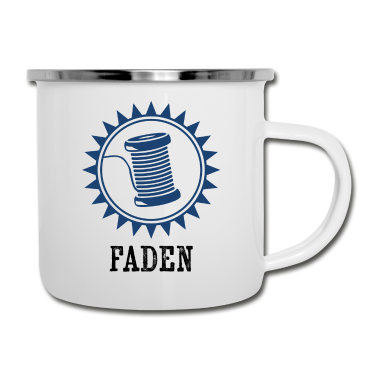 Partnerlook Emaille Tasse - Faden | Nadel und Faden | Partnerlook