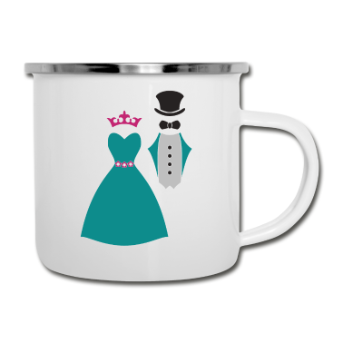 Partnerlook Emaille Tasse - Me and you partnerlook