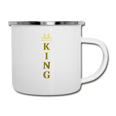 Partnerlook Emaille Tasse - King Queen Partnerlook