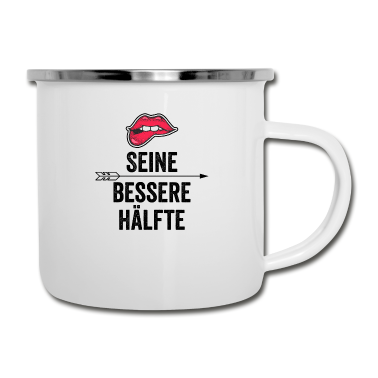 Partnerlook Emaille Tasse - Bessere Hälfte | Mund | Partnerlook