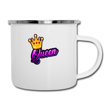Partnerlook Emaille Tasse - Queen - Partnerlook