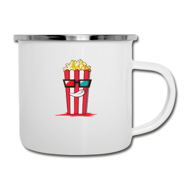 Partnerlook Emaille Tasse - Popcorn im Partnerlook