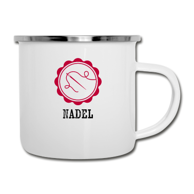 Partnerlook Emaille Tasse - Nadel | Nadel und Faden | Partnerlook