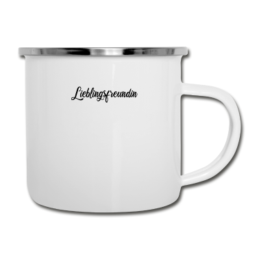 Partnerlook Emaille Tasse - Lieblingsfreundin beste Freundinnen Partnerlook