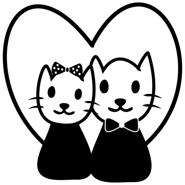 Motiv CAT IN LOVE Paare Partnerlook