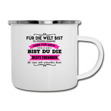 Partnerlook Emaille Tasse - Partnerlook Beste Freundinnen