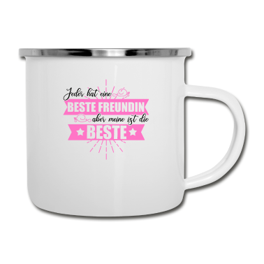 Partnerlook Emaille Tasse - Partnerlook Beste Freundinnen