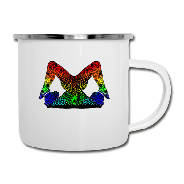 Partnerlook Emaille Tasse - Yoga Partnerlook