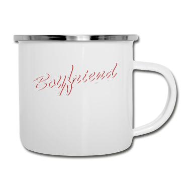 Partnerlook Emaille Tasse - Boyfriend Partnerlook Girlfriend Geschenk