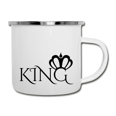 Partnerlook Emaille Tasse - King and Queen Partnerlook