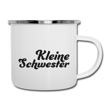 Partnerlook Emaille Tasse - Kleine Schwester Partnerlook Geschwister
