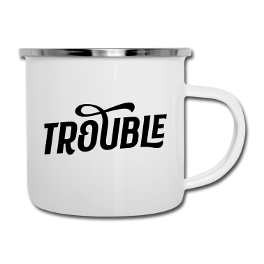 Partnerlook Emaille Tasse - Double Trouble No2 Partnerlook