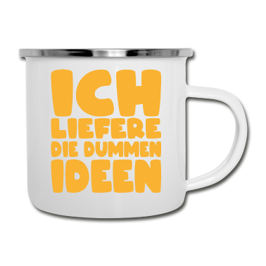 Partnerlook Emaille Tasse - Partnerlook - Ich liefere die dummen Ideen