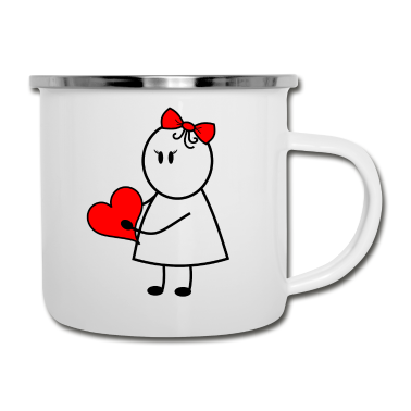 Partnerlook Emaille Tasse - Partnerlook für Sie, Liebesgeschichte, Girl