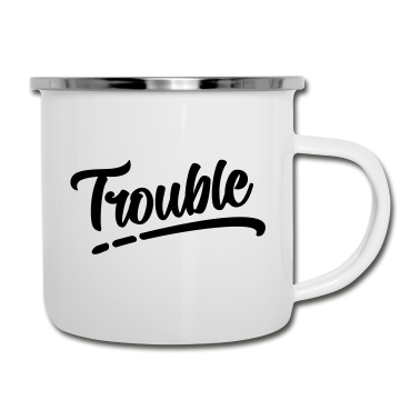 Partnerlook Emaille Tasse - Trouble Maker No1 Partnerlook