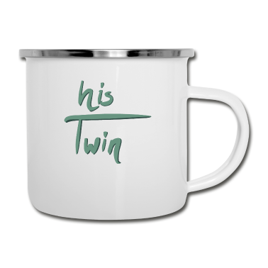 Partnerlook Emaille Tasse - Partnerlook (his Twin) für Zwillinge