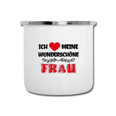 Partnerlook Emaille Tasse - Partnerlook Romantik Valentinstag Statement Herz