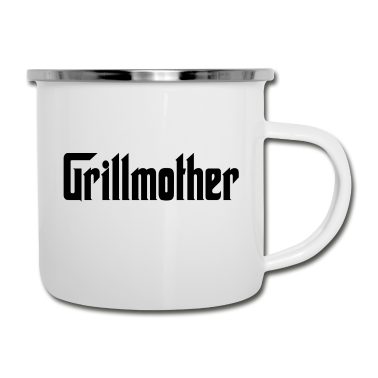Partnerlook Emaille Tasse - Grillmother und Grillfather Partnerlook T-Shirt