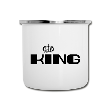 Partnerlook Emaille Tasse - King Krone Partnerlook Male Mann