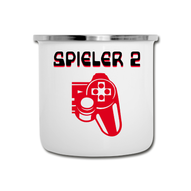 Partnerlook Emaille Tasse - Multiplayer Games Zocker Spieler Partnerlook