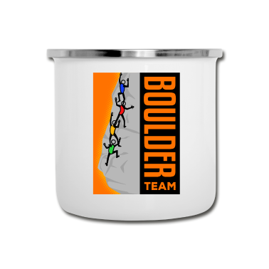 Partnerlook Emaille Tasse - Boulder Team Partnerlook Klettern Bergsteigen