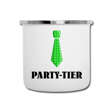 Partnerlook Emaille Tasse - Party Team Partnerlook Junggesellenabschied Spruch