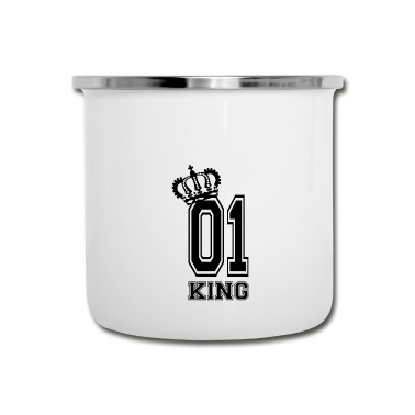 Partnerlook Emaille Tasse - King Krone Partnerlook Male Mann