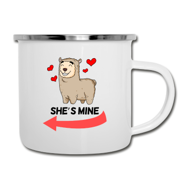 Partnerlook Emaille Tasse - She is Mine - Partnerlook 2