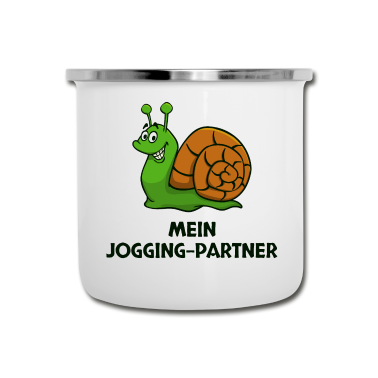 Partnerlook Emaille Tasse - Partnerlook Schneckentempo Langsam Joggen Läufer
