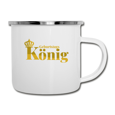 Partnerlook Emaille Tasse - Geburtstag König Partnerlook Tean Geburtstagskind