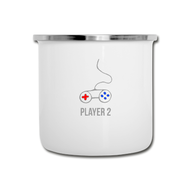 Partnerlook Emaille Tasse - Player 2 Controller - Partnerlook, Geschenkidee