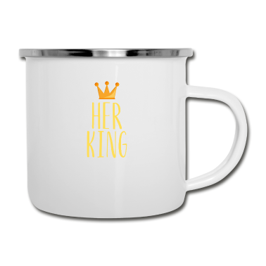 Partnerlook Emaille Tasse - Her King - Partnerlook - Paarshirts - Love